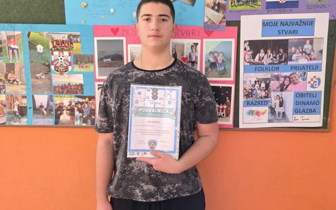 Uspjeh našeg učenika na državnom natjecanju iz poznavanja prometnih propisa